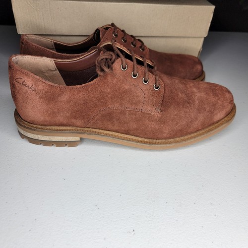 Nuove scarpe Clarks Foxwell Hall 26148007 Oxford marroni da uomo punta liscia taglia: 7 5