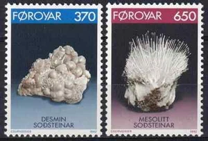 Faroe 1992 Yvert 229/30 Minerals MNH VF - Imagen 1 de 1