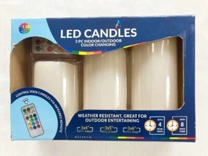 3 Remote Control LED Color-Changing Candles - Picture 1 of 2