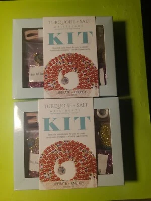 Turquoise and Salt Waistbeads Seed Beads Charms Kits DIY Jewlery LOT of 2 Red - Image 1 of 4