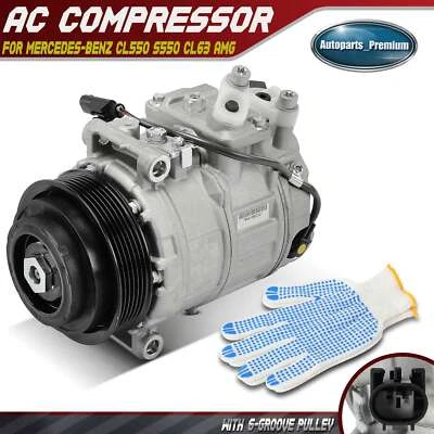 New AC A/C Compressor for Mercedes-Benz CL550 CL63 AMG R63 AMG S550 S63 AMG GAS - Image 1 of 4