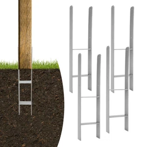 2-8x Kotwa słupkowa Wspornik słupka Tuleja podłogowa wbijana Kotwa H BARDZO MOCNA 81-141MM - Zdjęcie 1 z 20