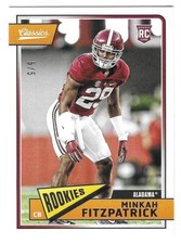 Minkah Fitzpatrick 2018 PANINI CLASSICS NFL ROOKIE CARD Steelers NON AUTO SP 5/5