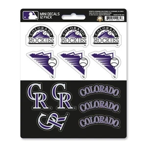 NEW DESIGN Colorado Rockies - Set Of 12 Sticker Sheet - Picture 1 of 1