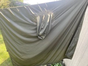 USGI OD Green Ripstop Poncho Wet Weather NSN 8405-00-935-3257 1984 Dated - Picture 1 of 21