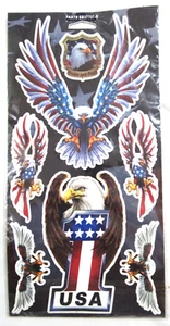 Nuevas calcomanías adhesivas serie Lethal Threat Designs EE. UU. Eagles Fling Free (paquete de 2) - Imagen 1 de 6