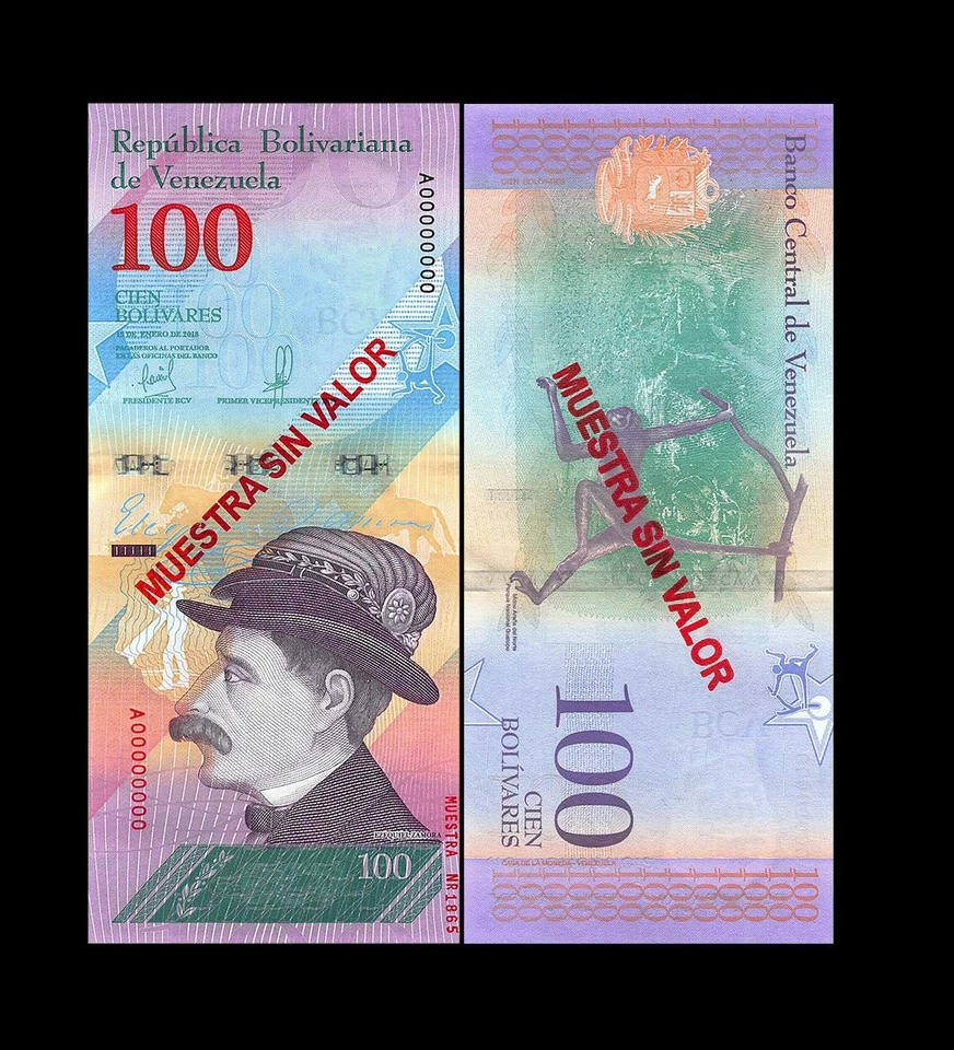 Venezuela 100 Bolivar Soberano 2018 UNC**New - Specimen - Image 1 of 1