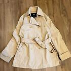 Burberry London Woman's Belted Trench Coat Beige Asian Fit 38 US size S FreeShip