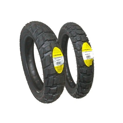 Dunlop 90/90-21 130/80-17 Tire Set Trailmax Raid KLR 650 Dual Sport Tires Foto 1 de 4