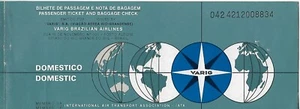 Airline Ticket - Varig Brazilian - 2 Flight Format - Domestic - 1987 (T512) - Bild 1 von 1