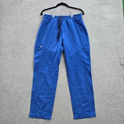 Pantalones Médicos FIGS Hombres S Azul Axim Carga Logo 27" Entrepierna Poliéster Rayón Foto 1 de 4