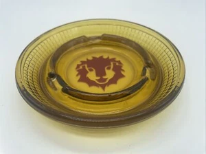 Red Lion Inn Vintage Ashtray Amber 5" Glass  c3 closed hotel memories amber - Picture 1 of 6