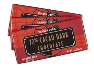 72% Cacao Belgian Dark Chocolate Bars (1 Pack of 3) - Picture 1 of 12