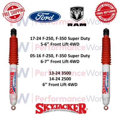 Пара передних нитроамортизаторов Skyjacker для Ram 2500, 3500 и Ford F-250/F-350 SD 4WD - Изображение 1 из 4