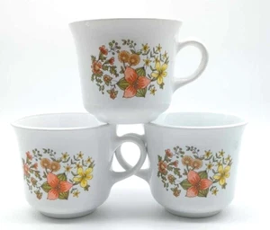 Set of 3 Vintage 1977 - 1985 Corelle Indian Summer 8 Ounce Coffee Cups - Picture 1 of 7