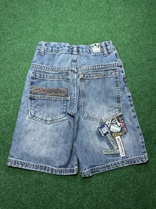 Y2K Paco Jeans Jorts Kids 5 22 Waist Embroidered Hip Hop Shorts - Picture 1 of 8
