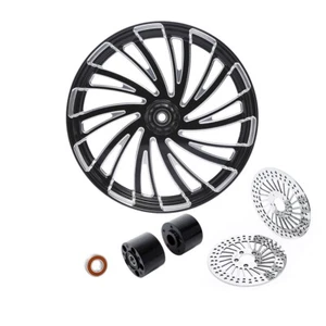 23'' ABS Front Wheel Rim Hub &Brake Rotor Fit For Harley Touring 08-22 Dual Disc - Picture 1 of 13