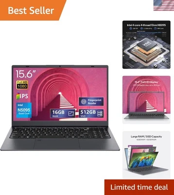 High-Performance 15.6-Inch Laptop: 16GB RAM, 512GB SSD, Built for Productivity - Image 1 of 4