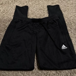 Adidas Trainingshose Jogginghose Herren Small 8-10 schwarz Climalite sportlich Reißverschluss Knöchel - Bild 1 von 4
