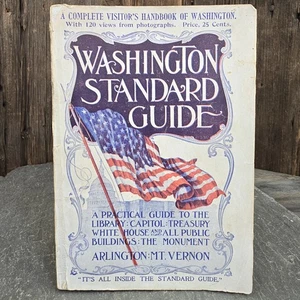 1900 Washington DC Standard Guide Advertising Tourist Handbook Book w/ Map - Picture 1 of 11