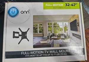 ONN Full Motion TV Wall Mount 32–47" – ONA18TM003 – 77 lb Max – New in Box - Picture 1 of 3