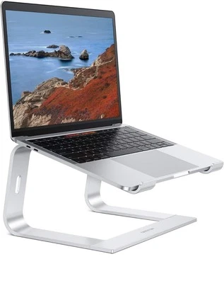 OMOTON 11-16 inch Laptop Stand Detachable Mount Aluminum Holder for Desk Silver - Image 1 of 3