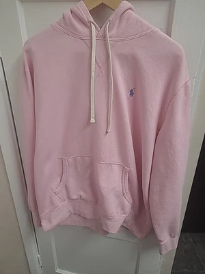 Polo Ralph Lauren Para Hombres Rosa Pálido Polar Sudadera con Capucha Pullover Talla XL Foto 1 de 4