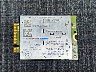 Lot of 5 Sierra Wireless EM7565 M.2 4G LTE Broadband Modem Module - Image 1 of 2
