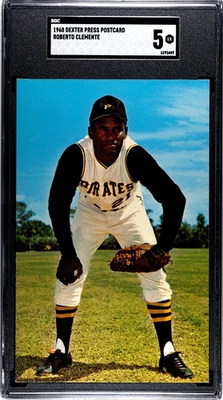 1968 Dexter Press Roberto Clemente Graded SGC 5 EX Pittsburgh Pirates Postcard - Image 1 of 2