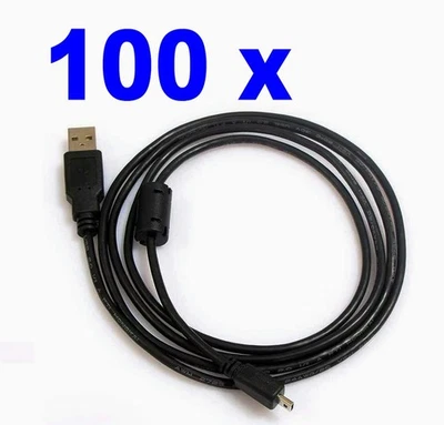 Venta al por mayor Lote 100 x Cables de carga de datos USB universales mini cámara digital de 8 pines - Imagen 1 de 4