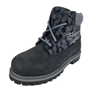 🚨 Timberland 6In Classic 23884 LITTLE KIDS Boots Outdoors Black Leather Size 11 - Picture 1 of 12