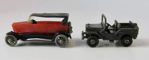 ANGUPLAS HO SCALE MINI CAR JEEP RED BIG SIX STUDEBAKER (AS-IS) & CJ-38 SPAIN - Picture 1 of 6