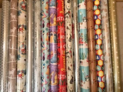 4m - 48m METRES CHRISTMAS WRAPPING PAPER PRESENT WRAP SANTA ASSORTED DESIGNS NEW - Image 1 of 2