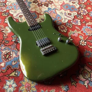 FRANCHIN Mercury X guitar Relic Aged Olive Green HS Nitro S-type Made in Italy - Foto 1 di 9