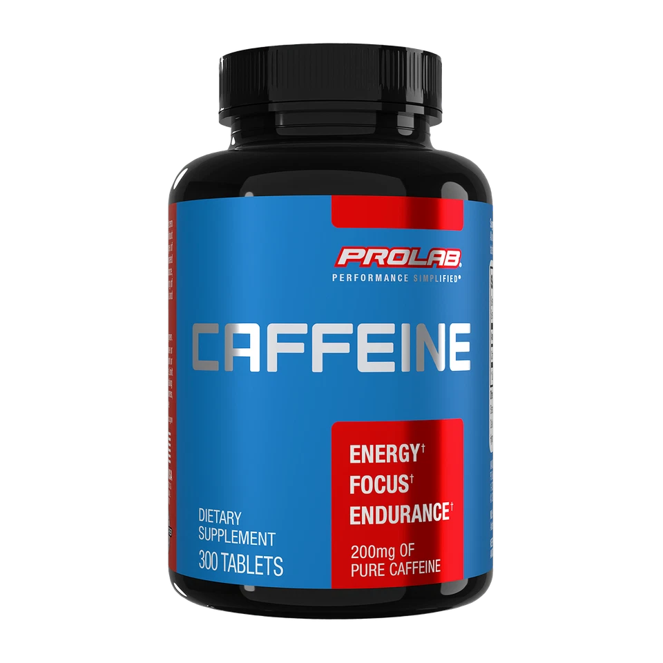 Prolab Caffeine Tablets 200mg - 300ct. | Energy Support, Helps Enhance Endurance - Image 1 of 4