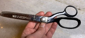 Antique Vintage Wiss Pink Pinking Shears Siccors Scissors Black Chrome NEWARK NJ - Picture 1 of 15