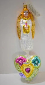 Christopher Radko Ornament Angel Celestial Hearts Germany Rare 1998 Hand Blown - Picture 1 of 12