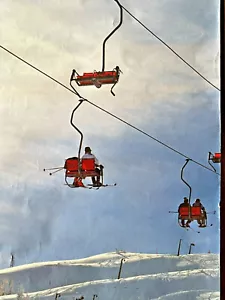 Authentic Original 1980 "Salzburger Land" AUSTRIA Ski Travel Promotion Poster - Picture 1 of 12
