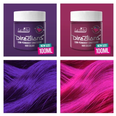 La Riche Directions Colour Hair Dye Combo (x1 Violet and x 1 Cerise Pink )