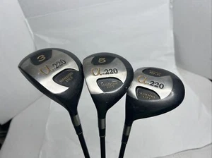 A220 Golf Shallow Face 3,5 Woods & 10.5 Driver Low Torque Graphite Left Handed - Picture 1 of 7