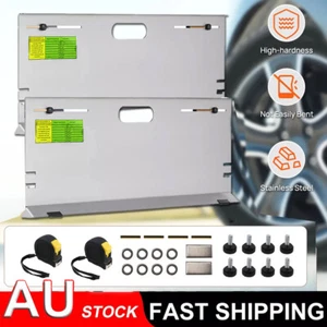 2PCS Wheel Alignment Tool Toe Plates Accurate Measure Tape And Conversion Chart - Picture 1 of 12