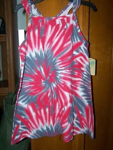 Thereabouts Red Gray Tie-Dye Dress for Girl ~ Size 4 Toddler ~ New with Tags - Picture 1 of 5