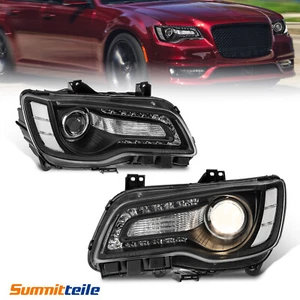 Faros proyectores LED DRL negros 2 piezas luces delanteras para Chrysler 300 2011-2023 - Imagen 1 de 13