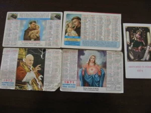 SANTINI CALENDARI LOTTO MISTO ANNI 70 5 PEZZI - Imagen 1 de 2