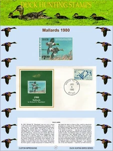 DUCK HUNTING STAMPS CANVAS WALL ART PAINTING PICTURES HANGING POSTERS HOME DECOR - Picture 1 of 1