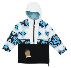 The North Face V8607 Youth TNF White Tribal Geo Freedom Anorak Size L 14/16 - Picture 1 of 2