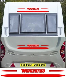 KIT DE CALCOMANÍAS WINNEBAGO AUTOCARAVANA DE 2 PIEZAS PEGATINAS ELECCIÓN DE COLOR #003 - Imagen 1 de 2