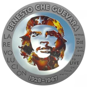 Congo 2023 100 Francs  Che Guevara  Amber / Steel Handmade Insert silber Münze - Bild 1 von 4