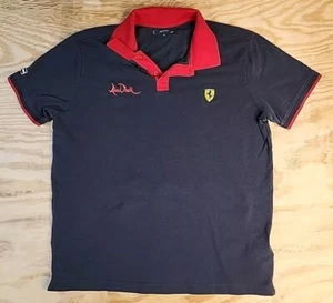 Ferrari Abu Dhabi Logo Gray Polo Shirt Mens 2XL Fits Like large (see photos) - Picture 1 of 11