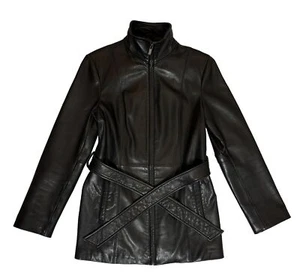 Pelle Studio Wilson Black 100% Leather Jacket Thinsulate Liner Size Small - Picture 1 of 12